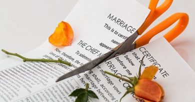 marriage legal contract being cut in divorce