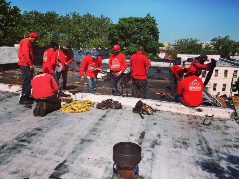 Royal Roofing Team on Queens Flat Roof