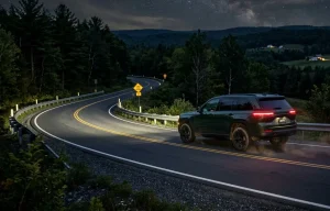 vip lease jeep at night